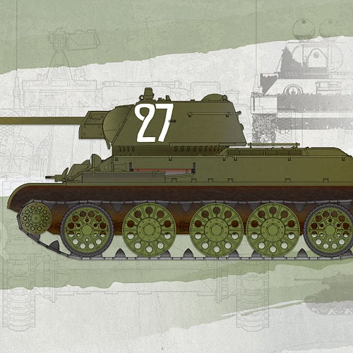 [1/35]13505 USSR T-34/76 183 공장 생산형