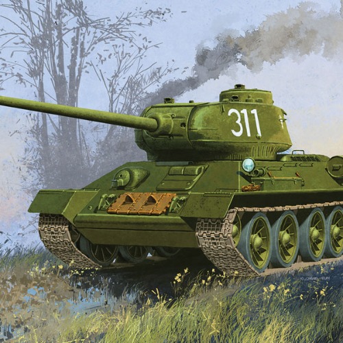 [1/48]13306 러시아 중전차 T-34 [모터]